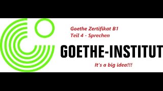 Goethe Zertifikat B1  Sprechen [upl. by Grounds]