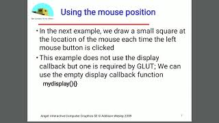 Event driven programming in openGL  Edward Angel text book [upl. by Trisha684]