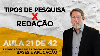 AULA 21 de 22  TIPOS DE PESQUISA X REDAÇÃO [upl. by Borman564]