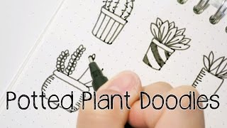 Potted PlantSucculent Doodles  Doodle with Me [upl. by Dilaw]