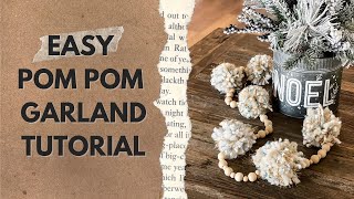 EASY POM POM GARLAND TUTORIAL [upl. by Marlette]