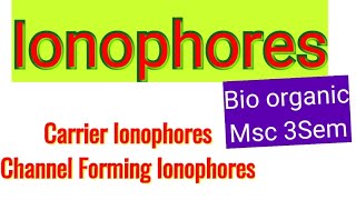 Ionophores Bio organic Msc 3sem [upl. by Keven]