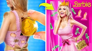 De Barbie Pauvre à Barbie Riche 💔 Défi de Relooking de Poupées 💸 [upl. by Marleah336]