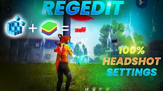 Bluestacks Regedit File For 100 Headshot I Free Fire Headshot Settings I Free Fire One Tap Headshot [upl. by Furiya810]