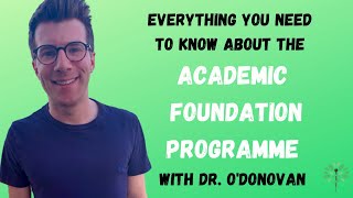 How to successfully apply to the Specialised Academic Foundation Programme AFP  Dr ODonovan [upl. by Sheri]