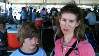 Burpee Planting Station At Jacksonville FL Kids Triathlon [upl. by Belldas132]