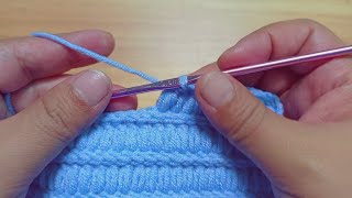 Easy and simple stitch pattern for baby blankets [upl. by Freddy]