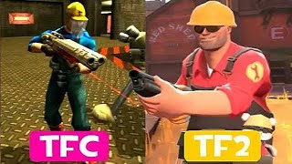 Team Fortress  All Character Model Comparisons TFC Vs TF2 [upl. by Enoed648]