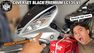 AKHiRNYA COVERSET BLACK PREMIUM LC135 V1  BELANJE AQiL MONOSHOCK RCB [upl. by Torto722]