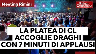 Meeting la platea di Comunione e Liberazione accoglie Draghi con 7 minuti di applausi [upl. by Kiryt]