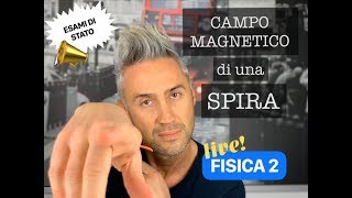 CAMPO MAGNETICO SPIRA spira percorsa da corrente II la fisica che ci piace [upl. by Haynes]