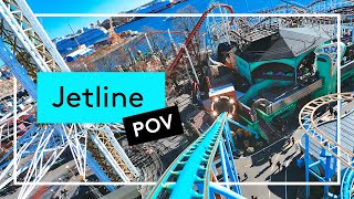 Jetline POV 2022 5k Schwarzkopf classic roller coaster at Gröna Lund [upl. by Oap805]