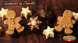 ❅ Recette des Guimauves de Noël aux 3 Chocolats façon Oursons Guimauve ❅ [upl. by Shirah]