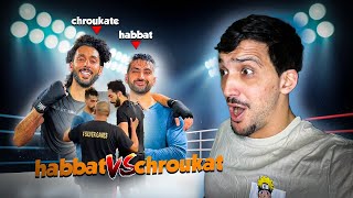 CHROUKAT vs HABBAT REACTION BOXING MATCH [upl. by Enitsua]