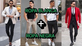 Outfits combinando ropa BLANCA y ropa NEGRA combinación clásica [upl. by Anihpesoj228]