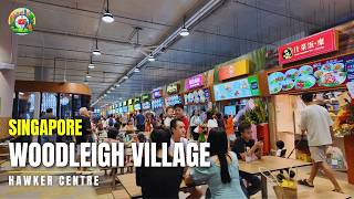 Newly Opened Woodleigh Village Hawker Center Walking Tour  Singapore Hawker Center Tour [upl. by Enitsua660]