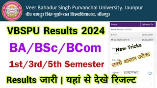 vbspu result 2024  vbspu result 2024 kaise dekhe  how to check vbspu result 2024  ba bsc bcom ma [upl. by Oirromed856]