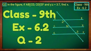 Class  9th Ex  62 Q 2 Lines and Angles Maths NCERT CBSE [upl. by Puna580]