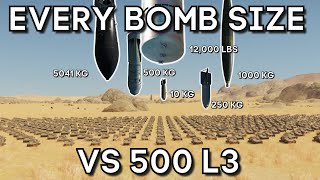 EVERY BOMB SIZE vs 500 L3  What Will It Do  WAR THUNDER [upl. by Ainatit715]