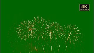 fireworks green screen with sound 4k free [upl. by Idola]