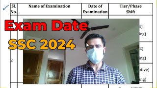 Exam dates for ssc 2024 [upl. by Ymaj]