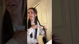 Process of curling my extensions doing Utah curls [upl. by Sorcim]