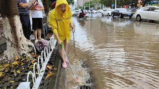 Battling the Flood Unclogging City Drains in Action [upl. by Badger]