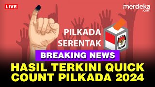 🔴 LIVE  Hasil Quick Count Pilkada 2024 Jakarta Jateng Sumut Dll [upl. by Reifnnej]