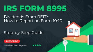 How to File IRS Form 8995 with REIT Dividends [upl. by Ruhtra]