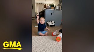 Baby has the cutest dance to I Like to Move It [upl. by Lymann]