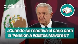 ¿Cuándo se reactiva el PAGO DE PROGRAMAS como la Pensión a Adultos Mayores [upl. by Dickson384]