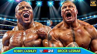 Brock Lesnar vs Bobby Lashley  No Hold Barred Match  SMACKDOWN 2024  WWE July 32024 [upl. by Odragde]