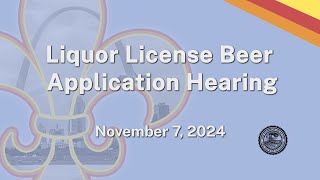 Liquor License Application Hearing  November 7 2024 [upl. by Mailiw]