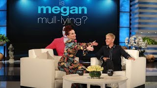 Ellen Figures Out If Megan Mullally Is Megan Mulllying [upl. by Tterag]