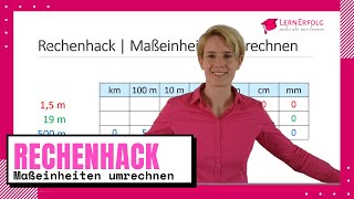 Maßeinheiten umrechnen km m dm cm mm  Rechenhack  EINFACH ERLÄRT  Mathematik [upl. by Stutsman]