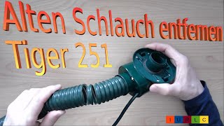 DE050 Staubsauger Vorwerk Tiger 251  alten Schlauch entfernen bzw zerlegen Detailansichten [upl. by Ahsein]