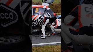 Yohan Rossel Crash WRC Central European Rally 2024 [upl. by Wernher565]