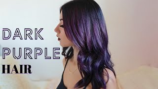 HOW TO DARK PURPLE HAIR DYEING At home [upl. by Wernick]