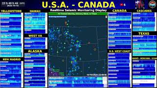 USACAN  USA and CANADA  Realtime Seismic Monitoring [upl. by End]