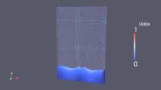 Falling drop simulation  OpenFOAM [upl. by Eux]