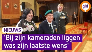 Veteraan Hendrik Fockens krijgt laatste rustplaats in Loenen [upl. by Ecnarolf]