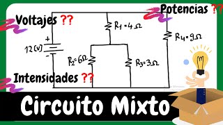 ✅Como resolver un CIRCUITO eléctrico MIXTO  SOLO CON LA LEY DE OHM [upl. by Onofredo]