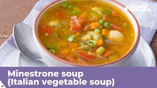 VEGETABLE MINESTRONE  Traditional Italian vegetable soup [upl. by Aninaj]