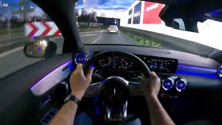 Mercedes AMG CLA 35 Night 306HP  POV Test Drive [upl. by Nallac]