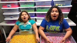 MIXING ALL OUR GIANT SLIMES  SUPER HUGE SLIME SMOOTHIE [upl. by Boleyn]