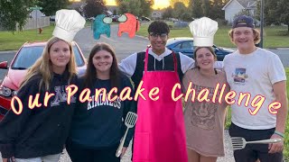 Our Pancake Art Challenge Attempt and Vlog [upl. by Emoryt883]