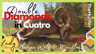 DOUBLE Diamonds in Cuatro  Diamond Iberian Wolf amp Mouflon  Hunter Call of the Wild [upl. by Chimene]