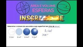 ESFERAS 01 Determine o volume de uma esfera cuja superfície tem área de [upl. by Silera15]