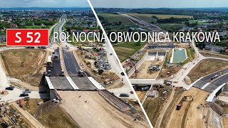 S52  Północna Obwodnica Krakowa  Węzeł ZielonkiTW Tunel Czerwiec 2024 DRON [upl. by Latty190]