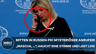 PUTINS KRIEG Mitten in PK Mysteriöser Anrufer quotMascha quot haucht er in den Hörer und legt los [upl. by Acima]